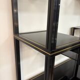 Pierre Vandel Paris shelf, black and gold, 1970s, France