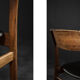 Mid-century modern vintage teak and vinyl dining chairs, 1960s, set of 4.
