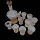 Amber liquor service 1930 glass and faceted carafe
