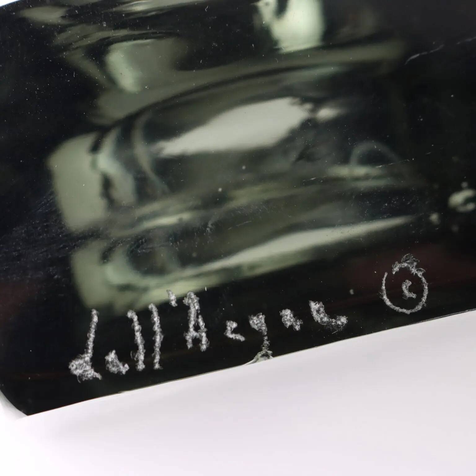 Vintage iron ashtray, signed, Italy, 20th century