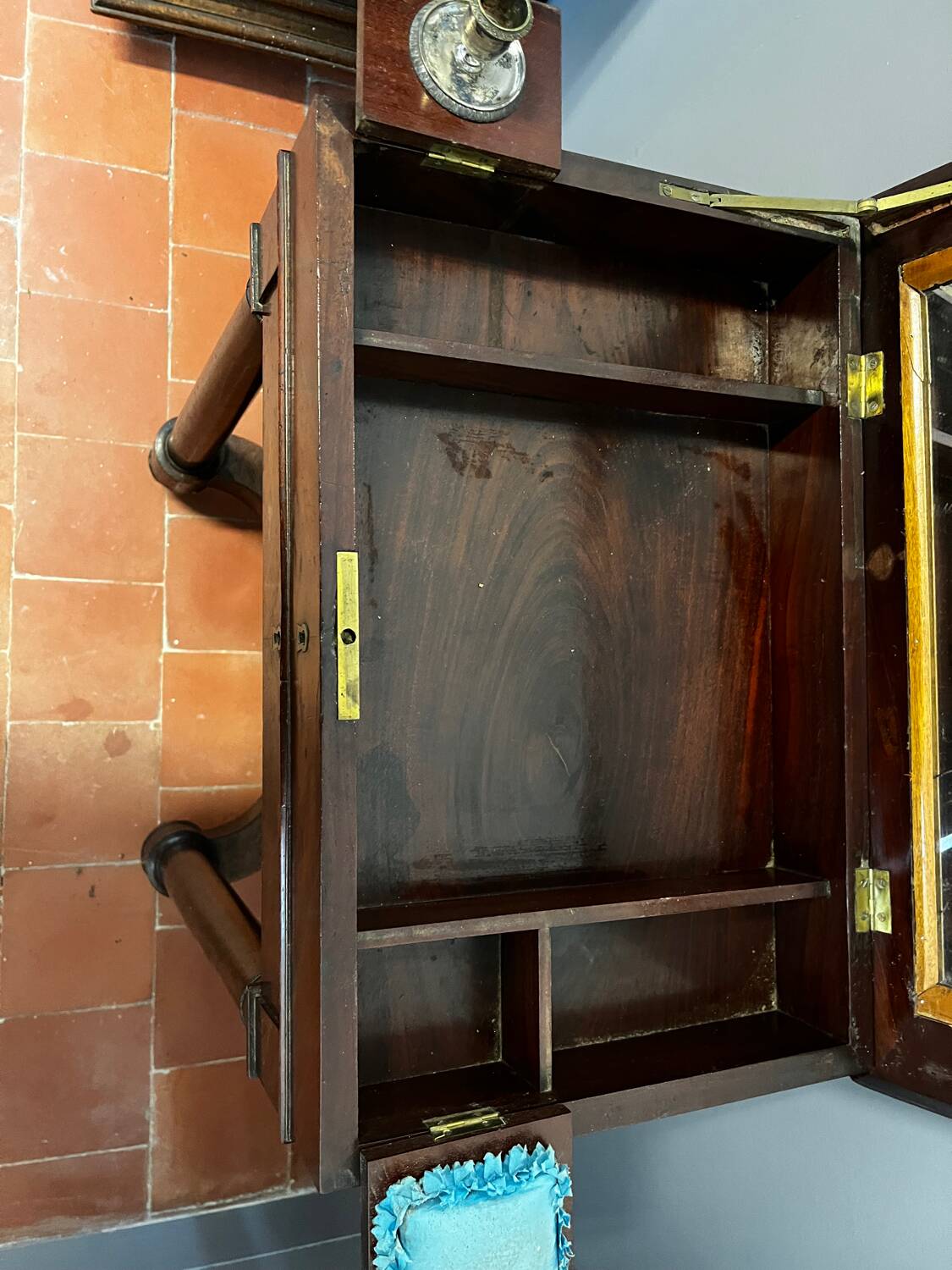 Empire period mahogany workbench