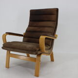 1970s Yngve Ekström "Contino" Leather Armachair,Sweden