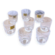 8 small liquor glasses in tempered glass france arcoroc