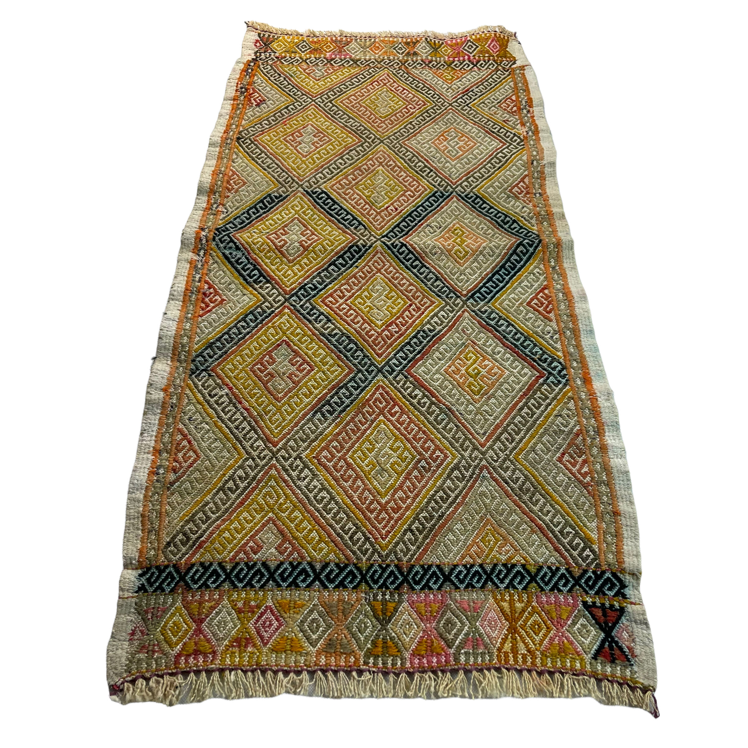 Vintage turkish kilim rug 99 x 45 cm