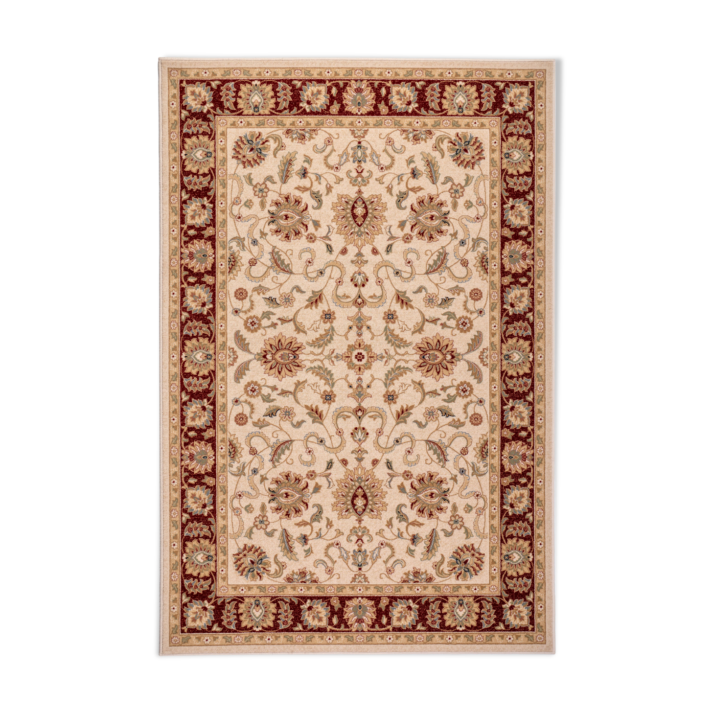 Oriental carpet 240x340 cm beige and red