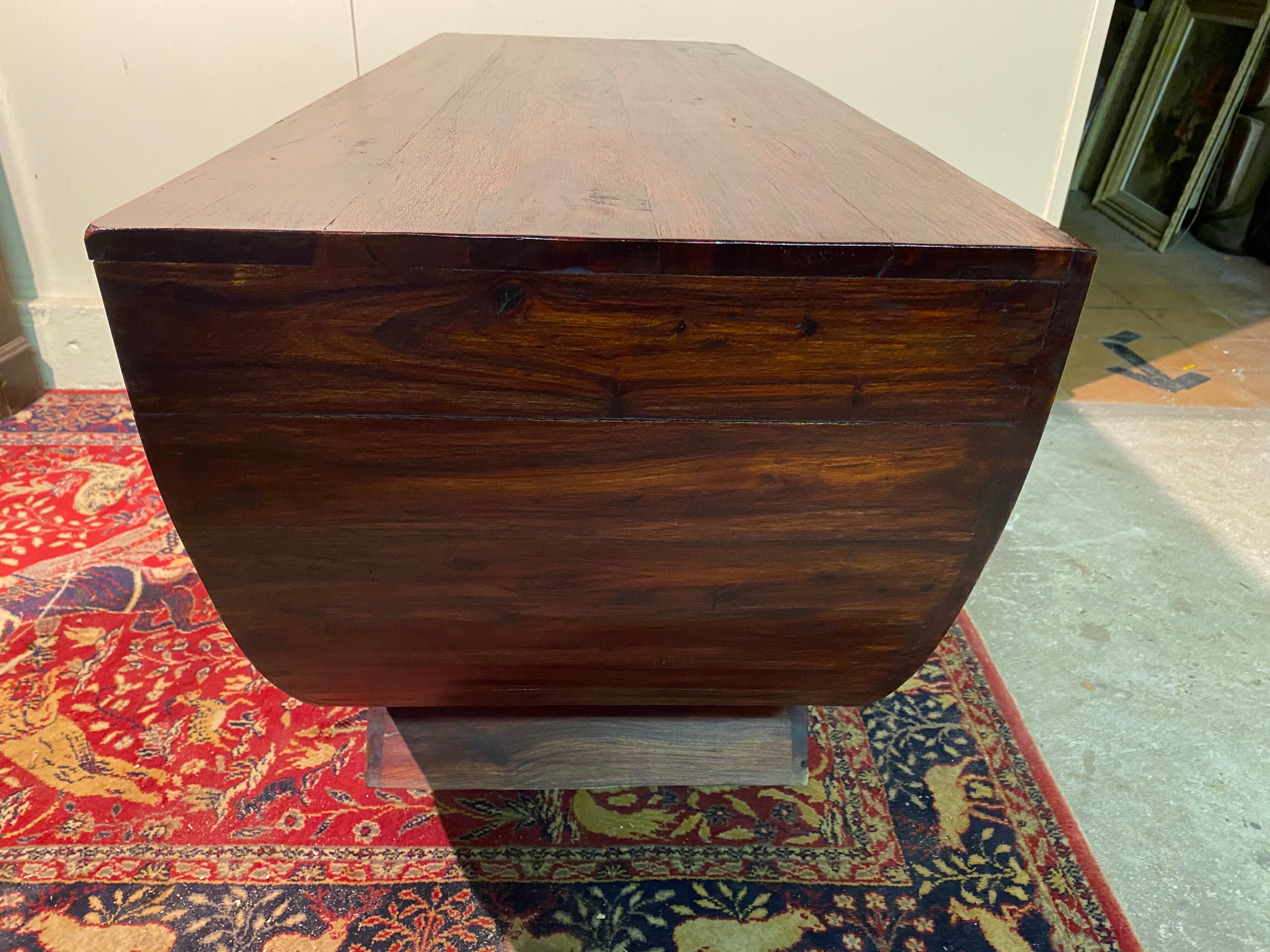 Vintage half-moon drawer console