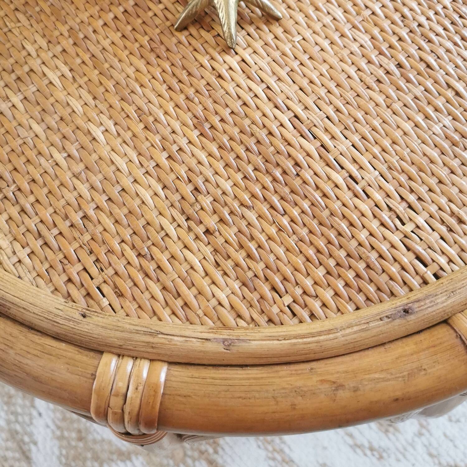 Vintage rattan coffee table