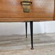 1960s walnut chest of drawers with iron and brass details