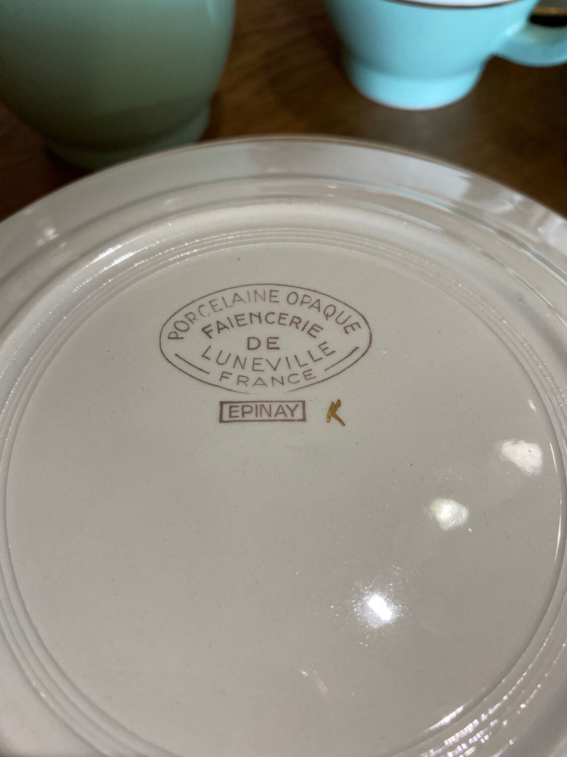 Dessert plate porcelain of Luneville Epinay
