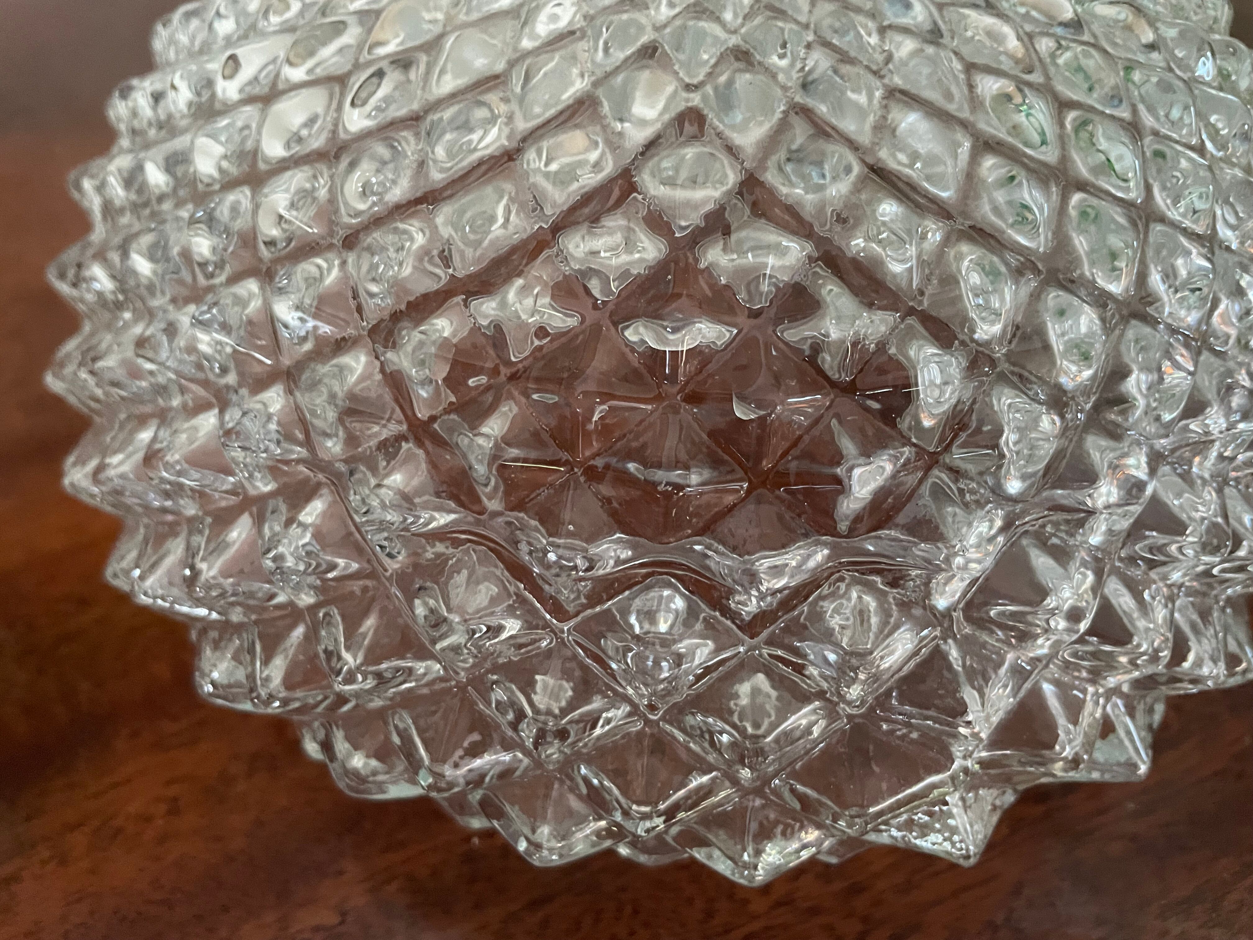 Vintage glass sea urchin ceiling lamp