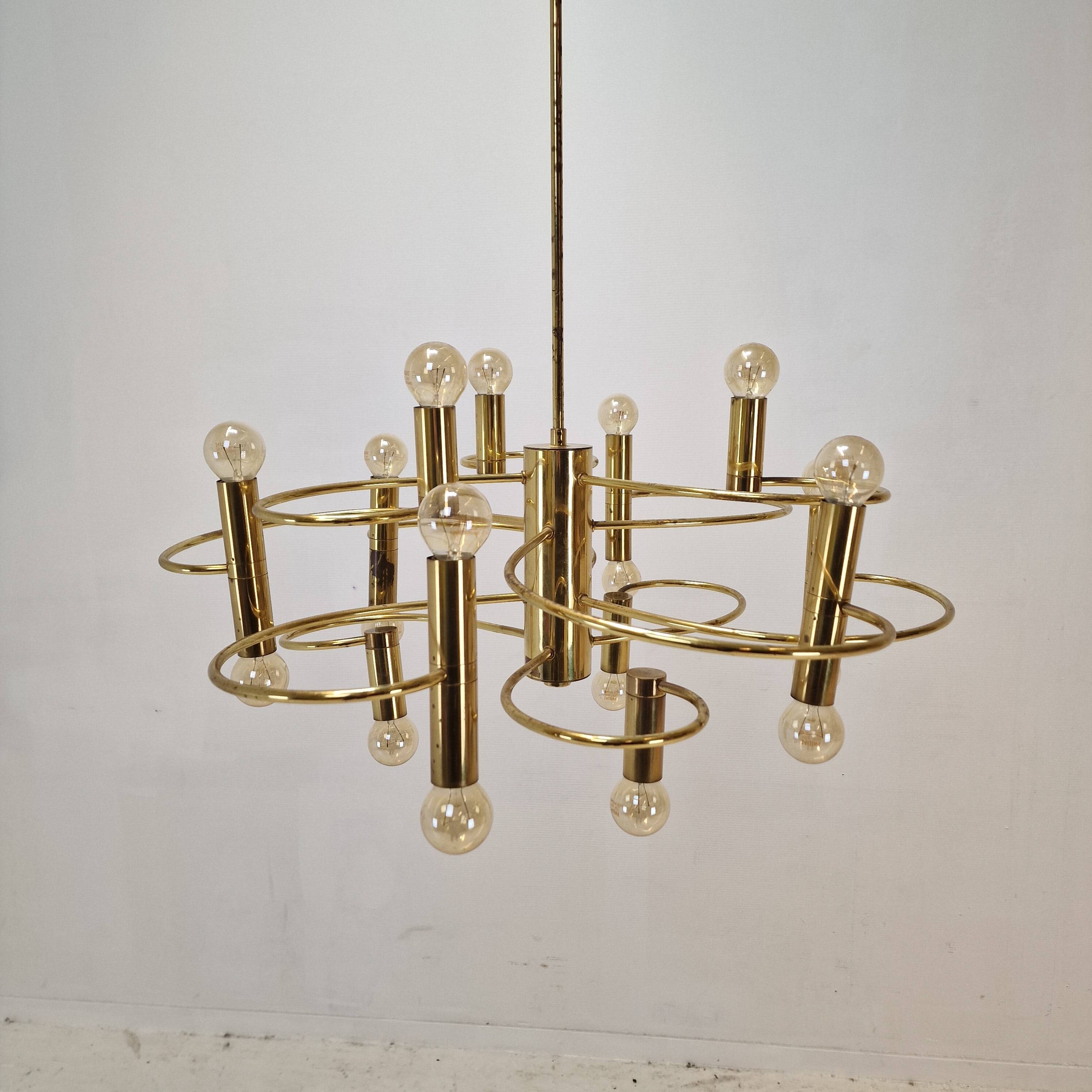 Lustre vintage conçu par  Sciolari, 1970