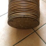 Umbrella door with bamboo handles and vintage rattan 60s