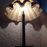 Lampadaire en bois tourné dans l'esprit de Charles Dudouyt / style art déco