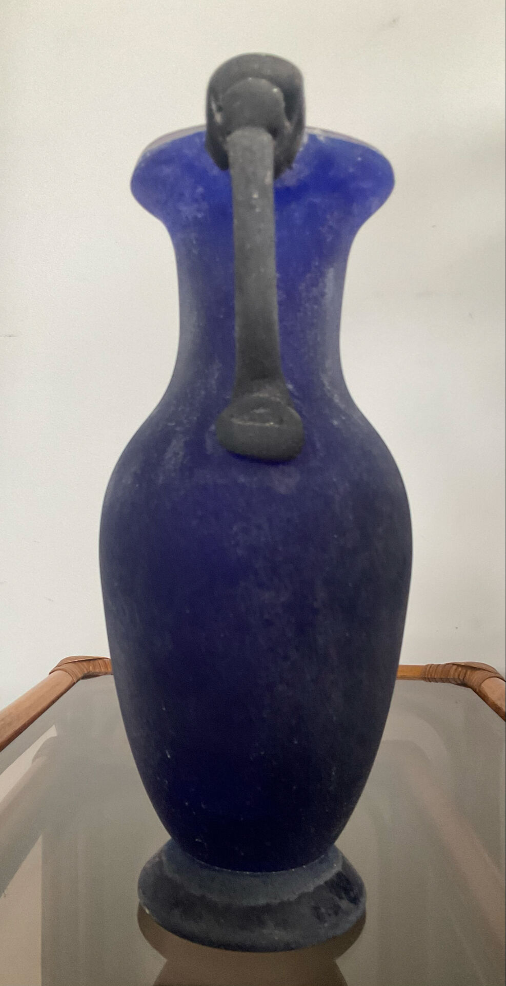 Amphora vase excavated in Murano glass
