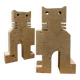 Pair of travertine cats, Fratelli Mannelli, Italy, 1970s