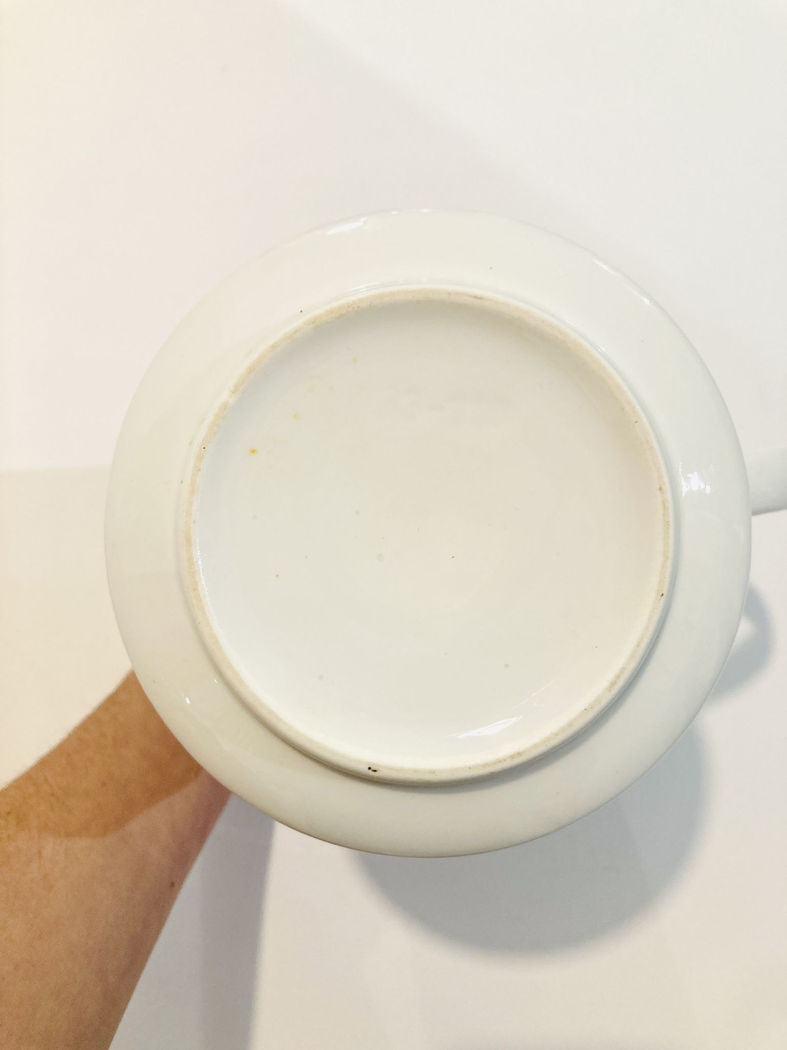 Brown and white porcelain theiere of the 70s _ retro-vintage -kitchen