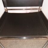 Vintage chrome armchair Klinte Chair by Tord Bjorklund for Ikea 1980