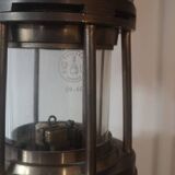 Lampe de mineur verre baccarat - mines de blanzy - arras - gravé "nestor andré" / 1953