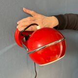 Red space-age eyeball wall lamp