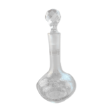 Carafon en cristal, décor gravé, 19 ème siècle