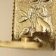 Vintage European brass sconce in pear motif