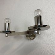 Large Bauhaus chandelier with two wall sconces.