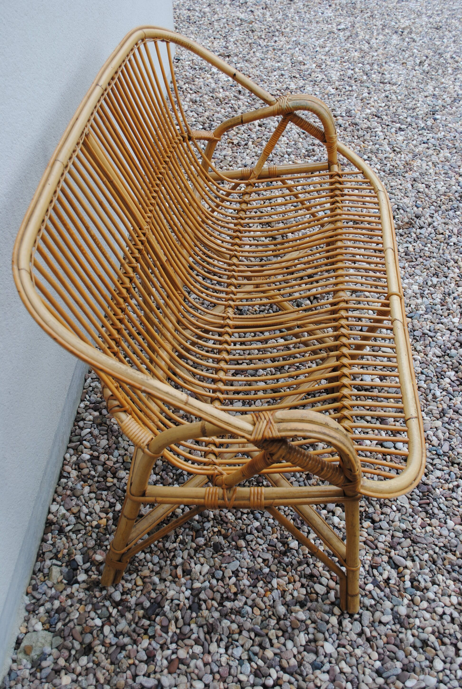 Seat rattan 60s vintage