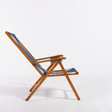 Italian foldable chaise longue by Fratelli Reguitti 1960