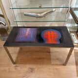 Vintage Op Art design table – Vasarely style