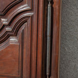 Large wooden coat rack 2 doors antique