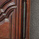 Grand vestiaire porte-manteau en bois 2 portes ancien