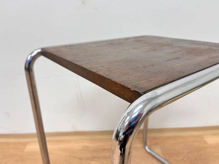 Rare Bauhaus chrome Nesting Table B9, Marcel Breuer, 1930s