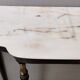 Vintage black lacquered beech console with a portuguese pink marble top, italy