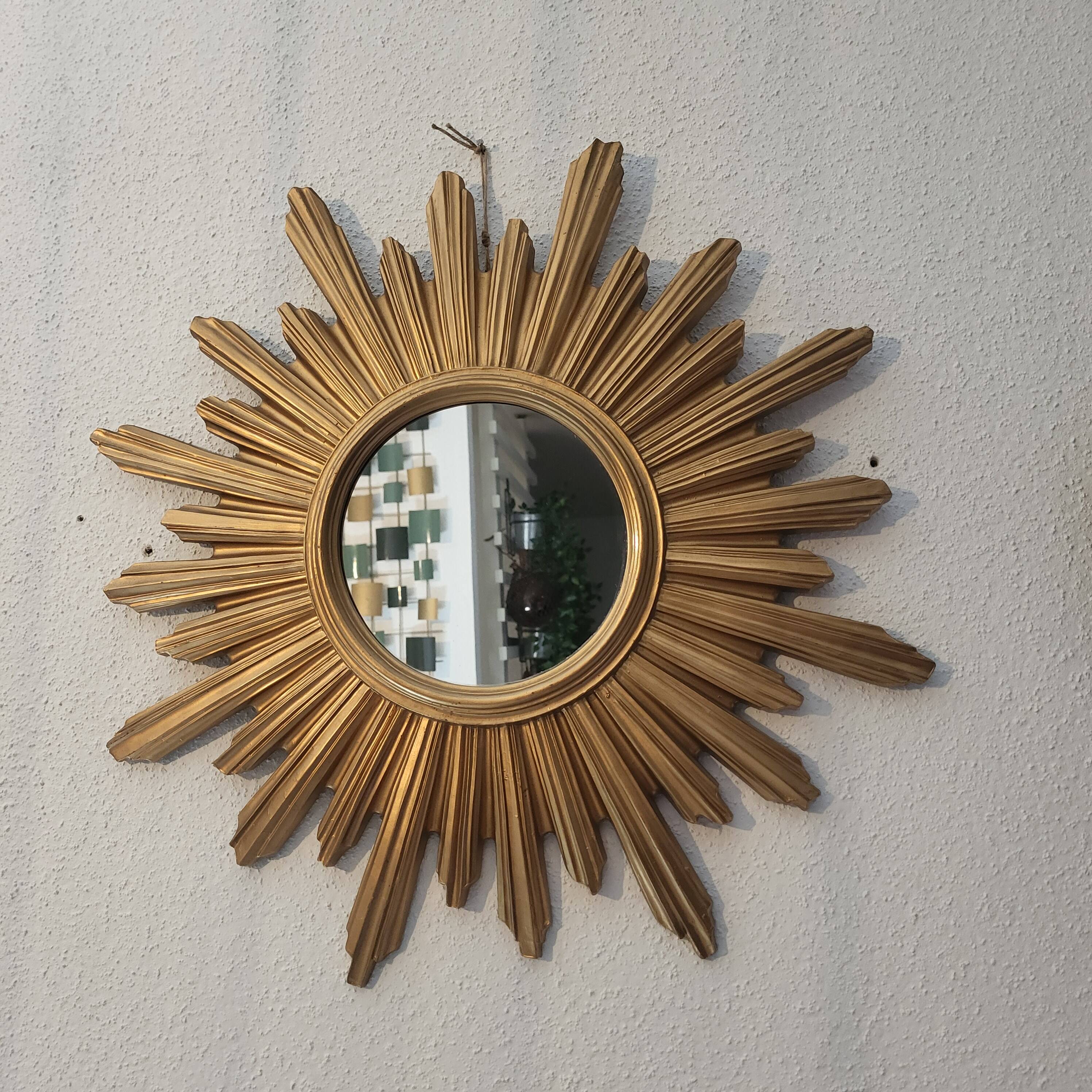 Sun mirror, made in Italy, 1960, 70, vintage