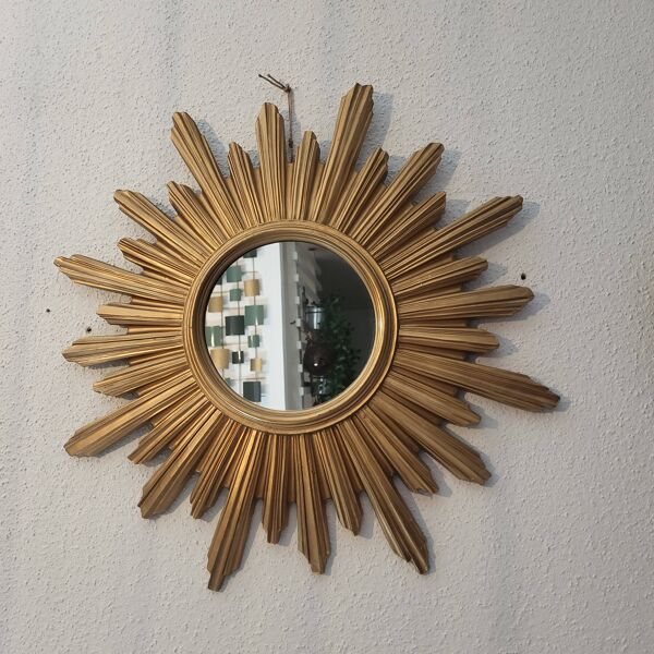 Miroir soleil, made in Italie, 1960, 70, vintage