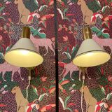 Pair of modular wall lights Scandinavian design 1960.