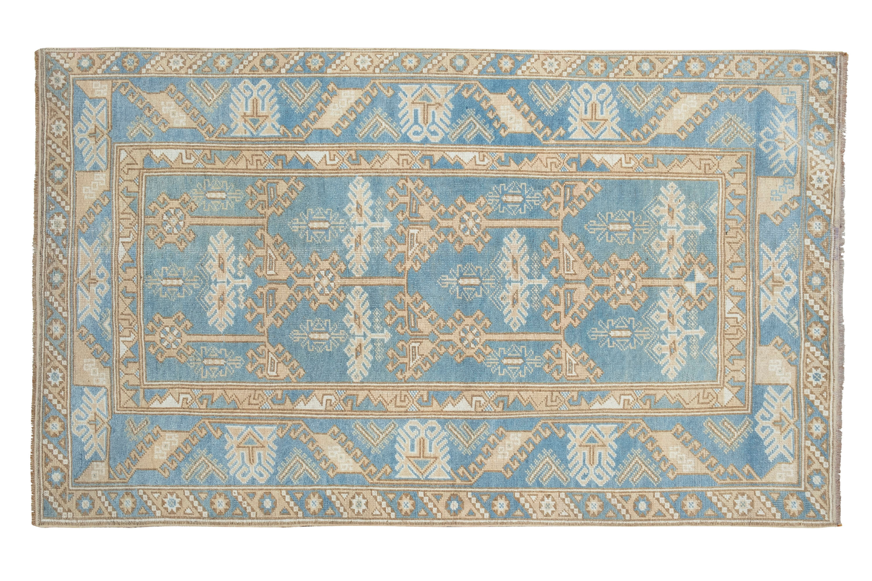 ative Soft Muted Color Turkish Oushak Rug, Living Room Rug 2'7" X 6'12"