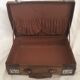 Cloth suitcase and leather vintage