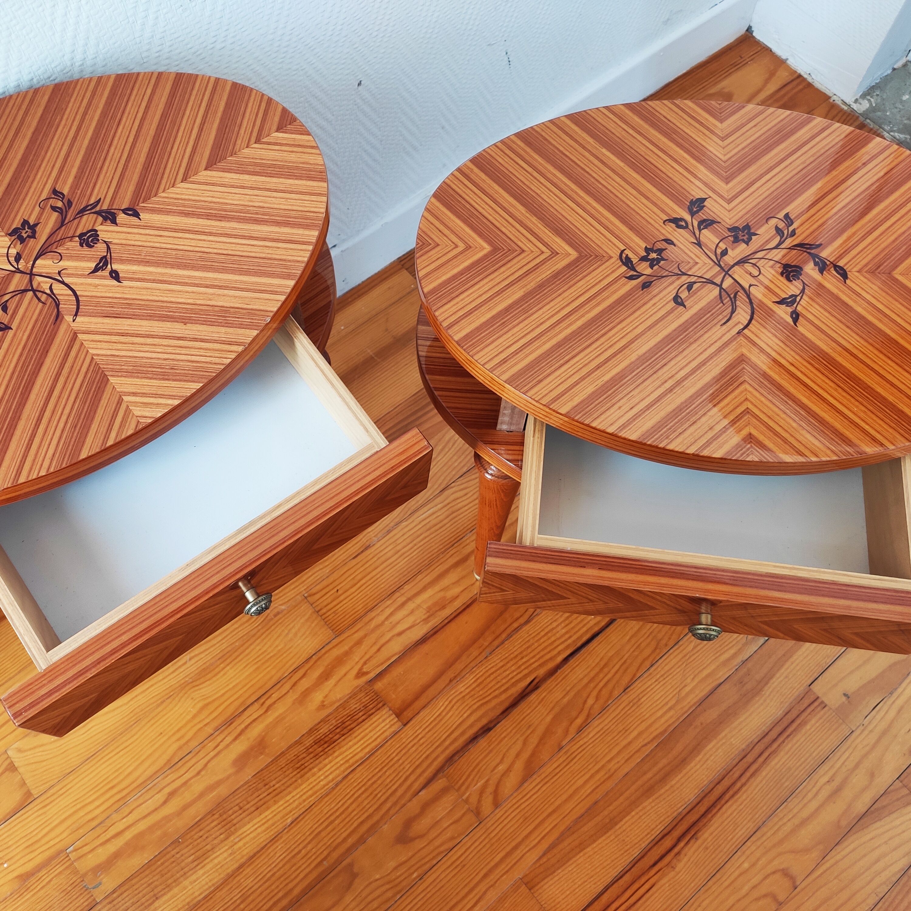 Pair of vintage bedside tables