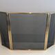 Brass and wire mesh firewall. french work. around 1970