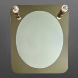 Design wall mirror with lamps, Italy 1970s