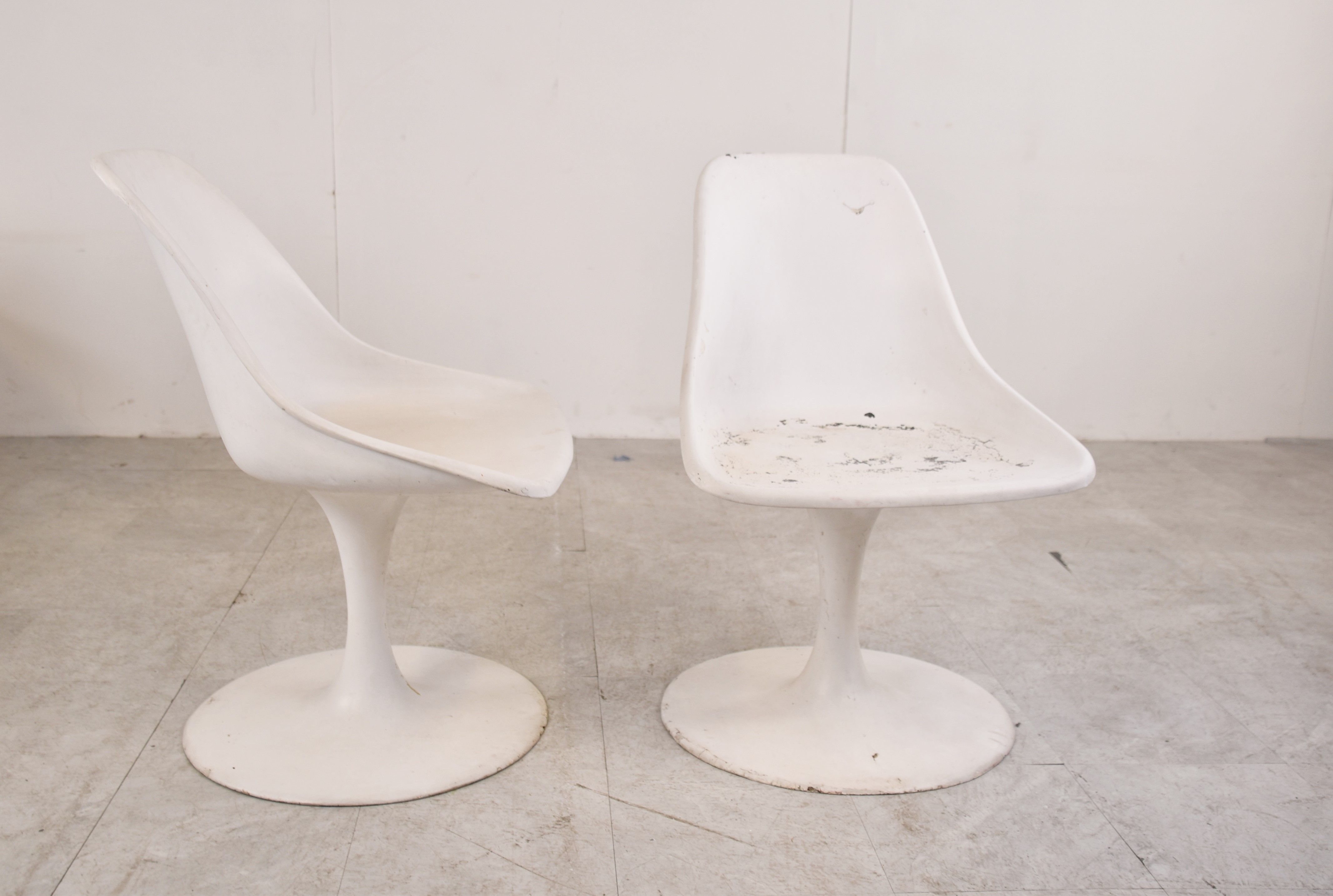 Vintage space age fiberglass dining set, 1960s