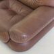 Dark brown leather Sapporo armchair for Mobil Girgi