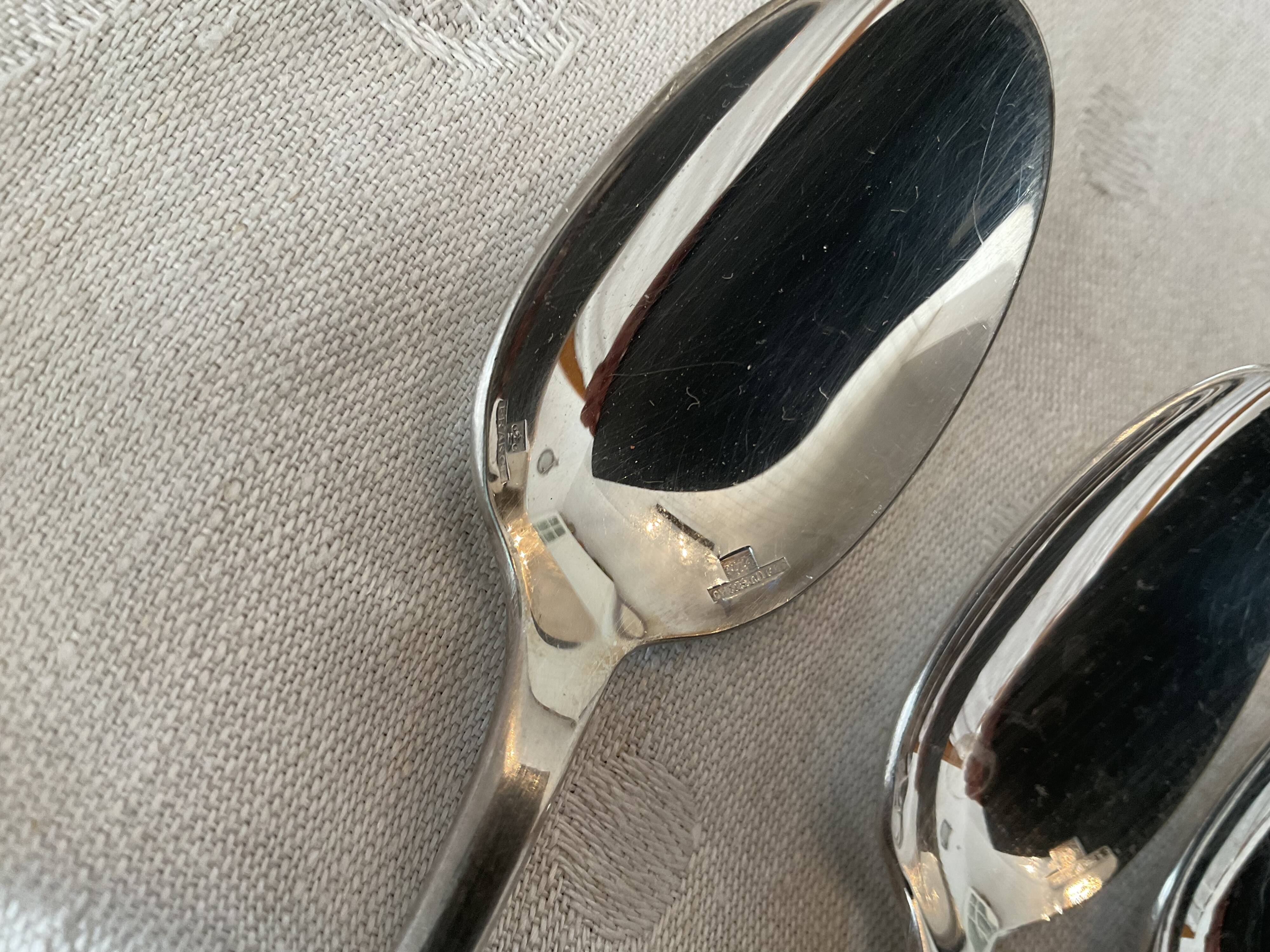 8 cocktail spoons by Christofle Vendôme model