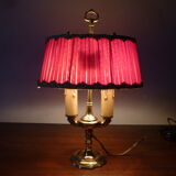 Pleated fabric lamp