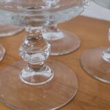 Set of 9 red wine glasses on feet, grape decoration and Luminarc vine shoot