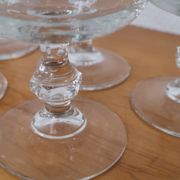 Set of 9 red wine glasses on feet, grape decoration and Luminarc vine shoot