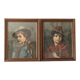 Pair of framed chromolithographs