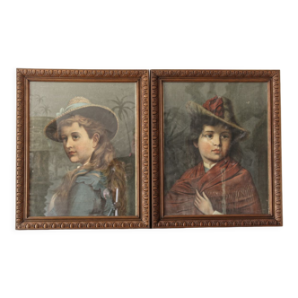 Pair of framed chromolithographs