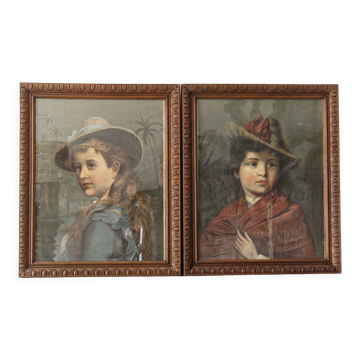 Pair of framed chromolithographs